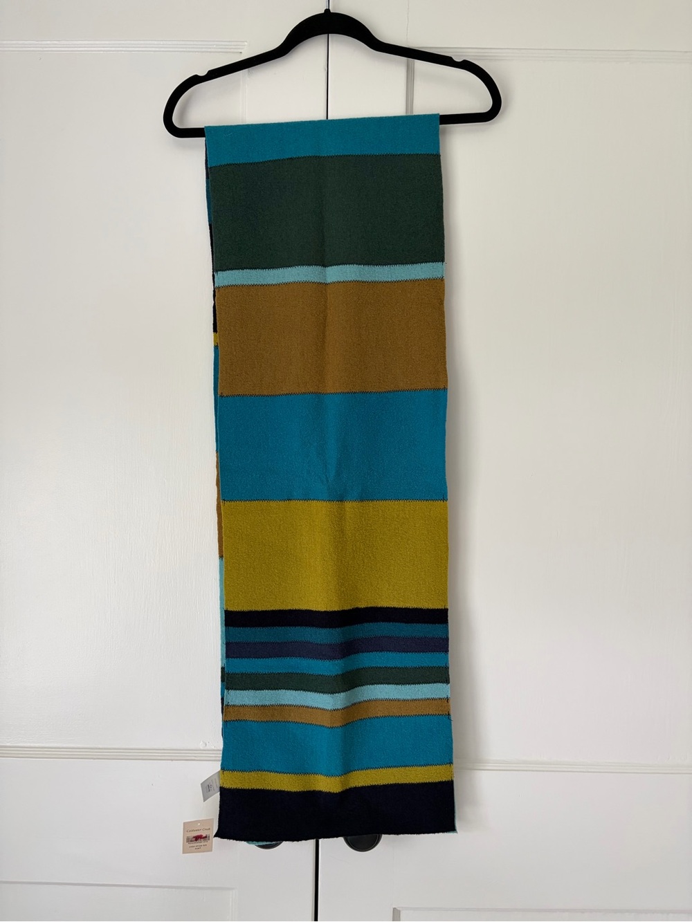 Coldwater Creek 100% Wool Color Stripe Felt Scarf – NWT